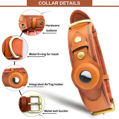 Leather anti-lost dog collar - product image 4