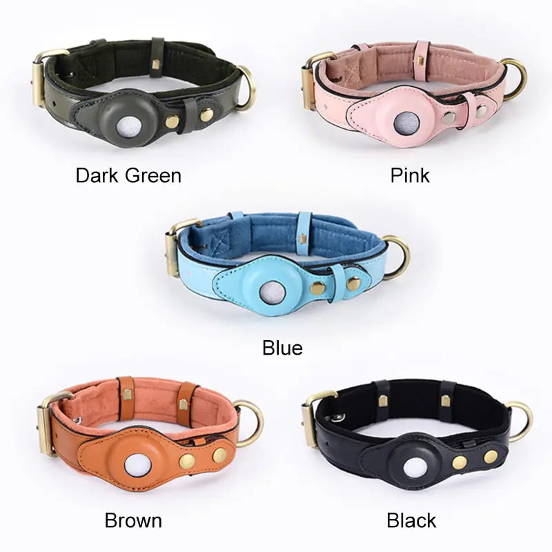 Leather anti-lost dog collar - product image 8