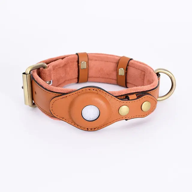 Leather anti-lost dog collar - product image 3